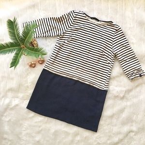 Zara Basic blue/white stripped dress
